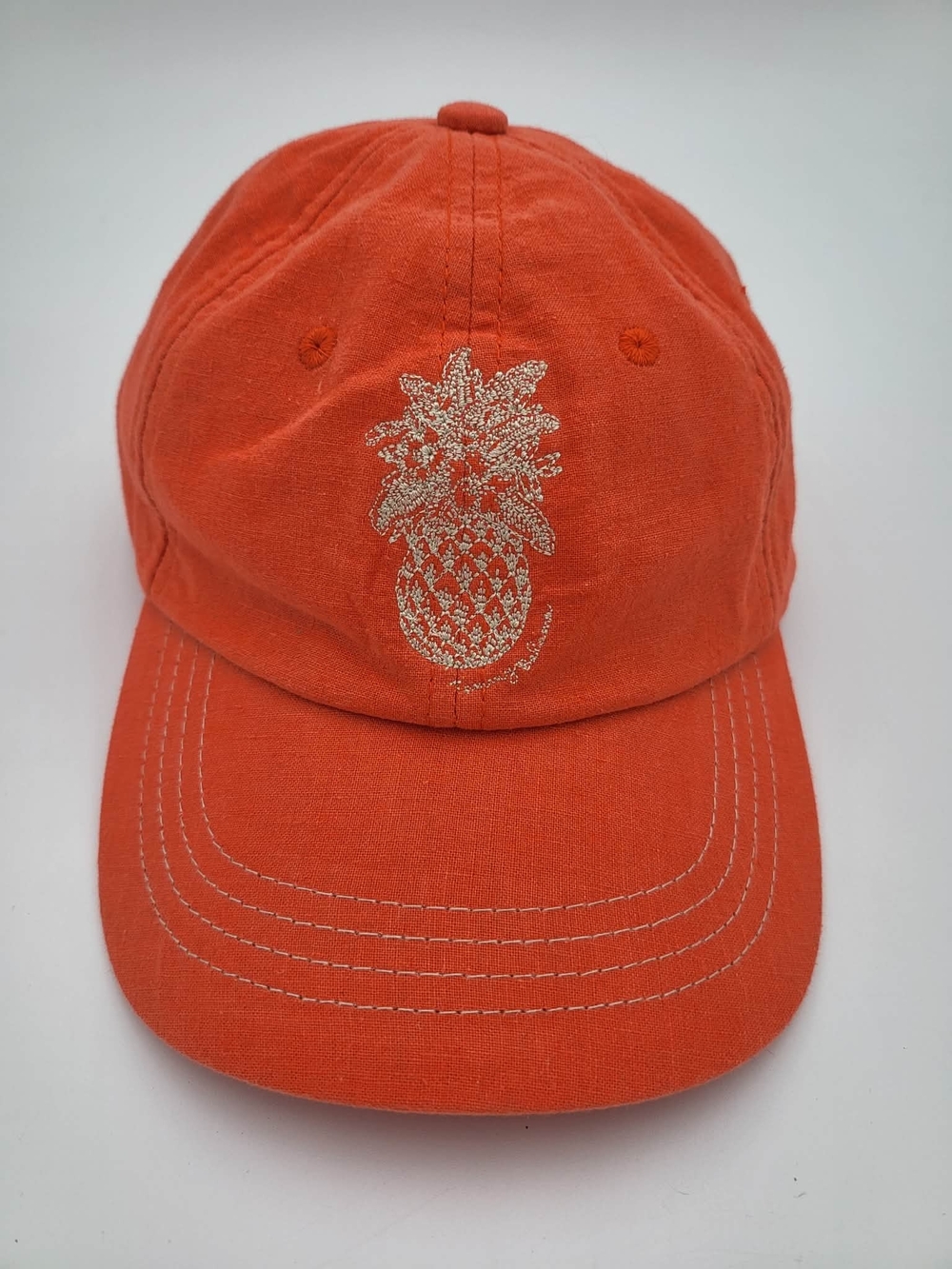 Kids Orange Pineapple Embroidered Baseball Cap